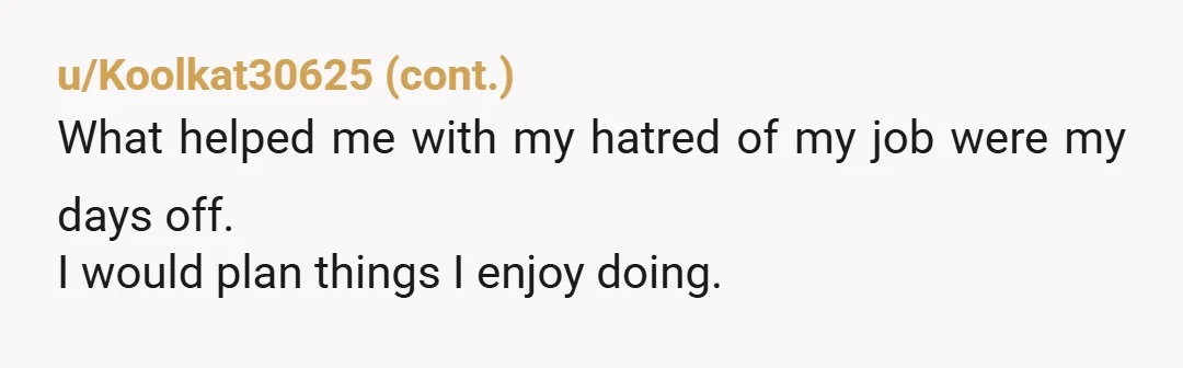 u/bananahammerredoux You have to go back and talk to her again. She needs to hear that sacrificing your mental well-being to be a dumping ground for her daily negativity is...