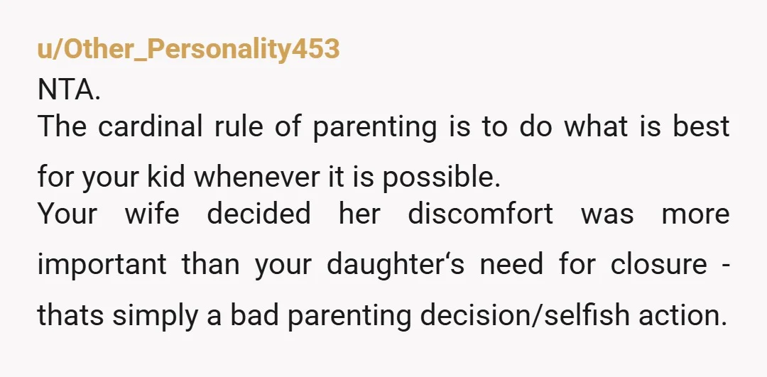 u/TheVoiceofReason_ish NTA but you married an immature selfish person. What are you going to do to protect your daughter moving forward?