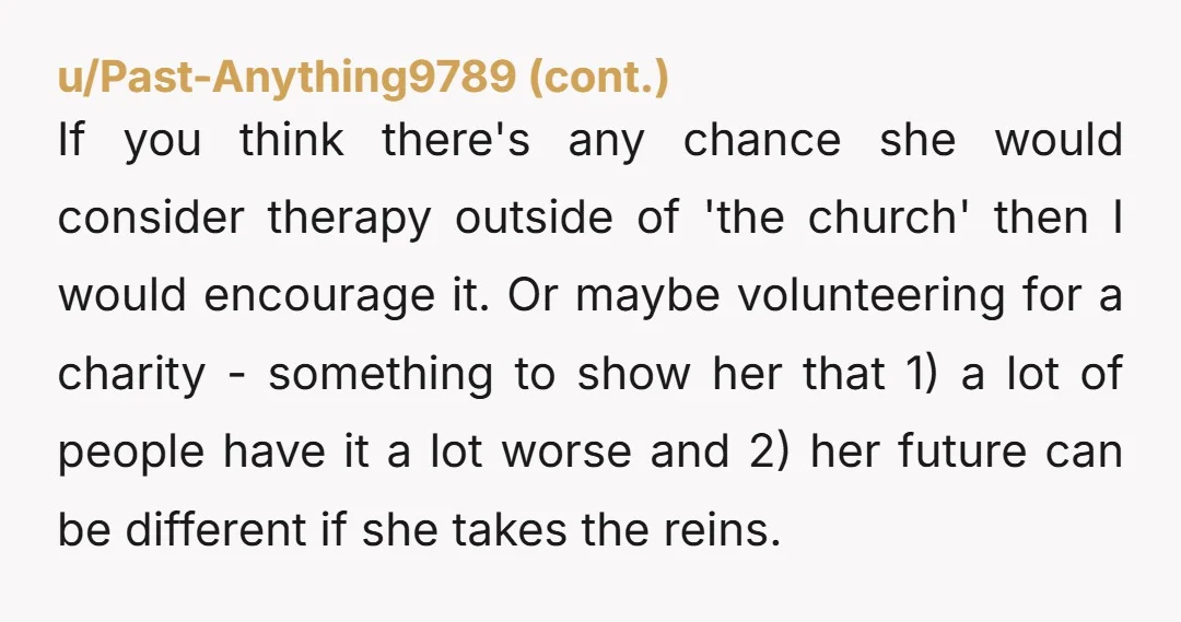 u/IT_Buyer I mean it sounds like a win if she is not impotently complaining to you anymore. You might want to send her a lifeline and tell her your offer...