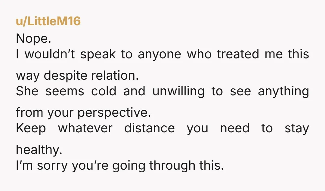 u/XELA_38 NTA But ghost them. No good comes out of knowing them. Be the bad guy. They have already said the worst things you could to someone. Where can you...
