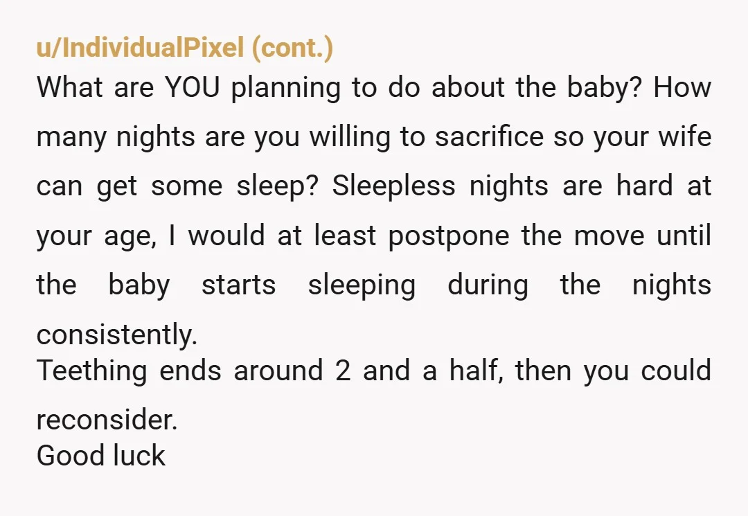 u/Fukuro-Lady
Your child takes priority now and having another adult around with support needs is really not going to help.
It's sad, but I think your wife is right.