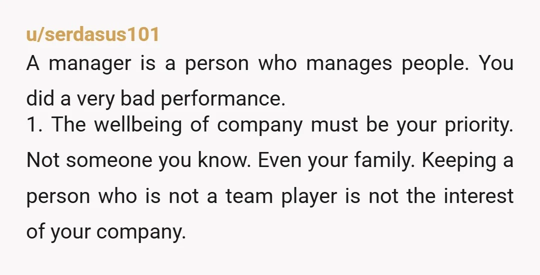 u/cocoagiant You and your company did not do things correctly here, on multiple fronts. Her original team should have clearly told her the specific issues with her and how it...