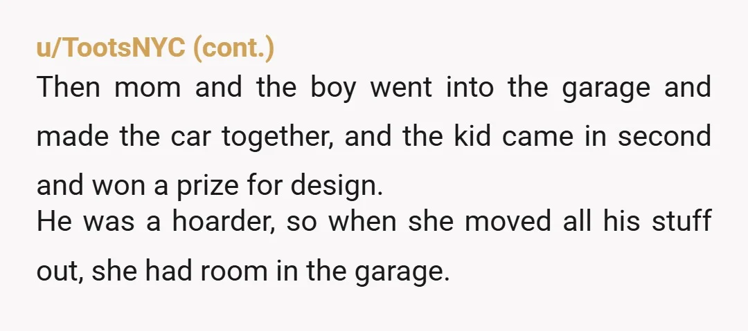 u/your_average_plebian I'm still stuck on how that wackass ex husband thought his "gift" was different in any way??? I understand he's functioning with a crippling lack of braincells from terminal...