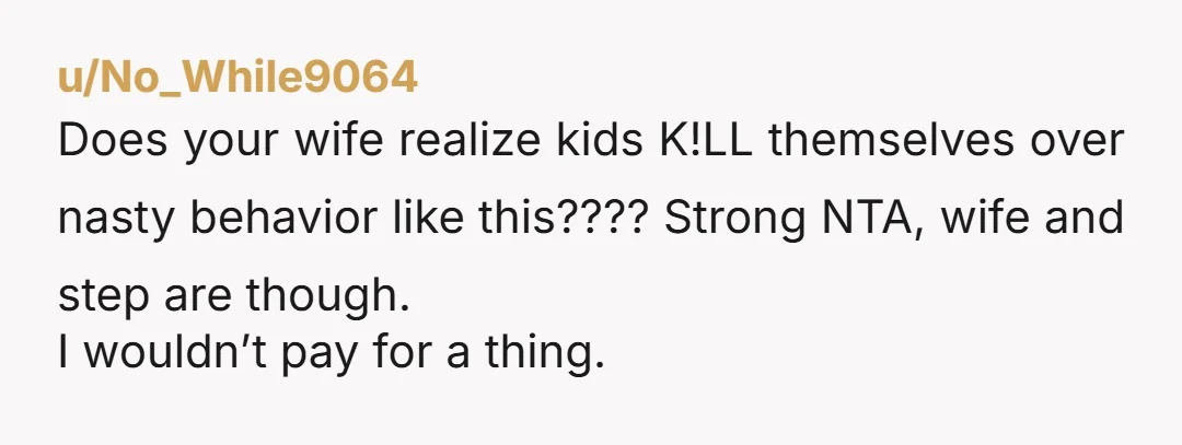 u/-QueefLatina- My heart just breaks for your son. My 12 year old daughter also has a stutter and no offense OP, but if this happened to her, the last thing...