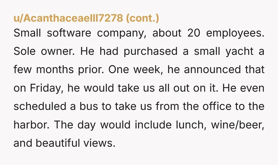 u/LSpliff Accounting dept employees would chip in and get lunch catered as our Xmas party since heads of accounting are notoriously cheap - other departments would take their employees out...