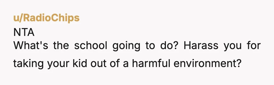 u/Sensitive_Ad2681 NTA. I understand your hesitation and do not judge you for it but she should’ve been removed by now and without a meeting based on how she was acting....