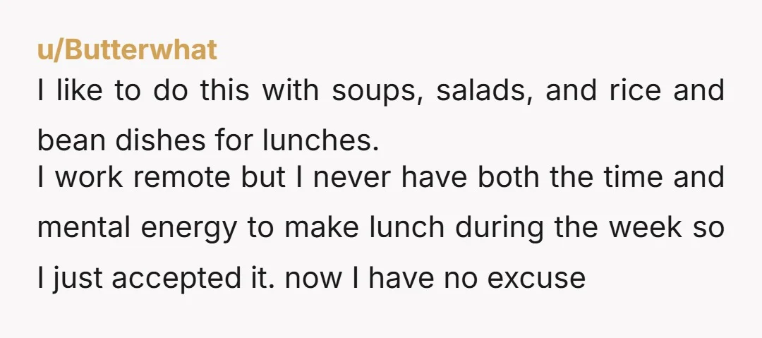 u/Euphoric_War_2195 Soup is also one of my budget savers. I have a series of soups I like to make and I rotate them. During the winter months I make at...