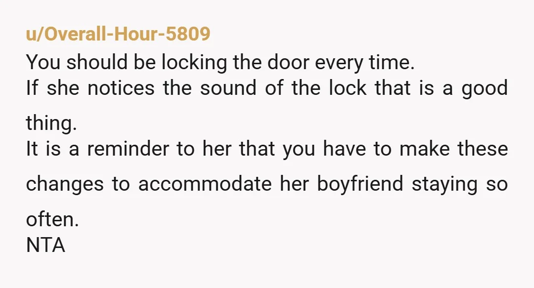 u/Little_Duck90 Yea, in my home and at work, we don't lock the bathroom door, but we leave the door cracked if it's available for use. If the door is shut,...