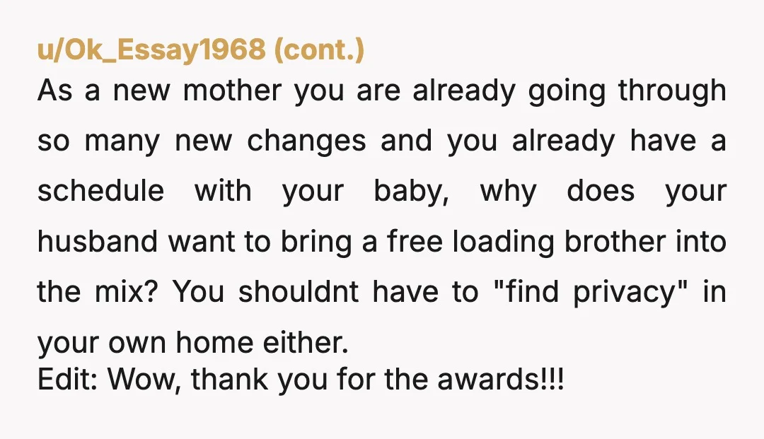 u/TararaBoomDA Frankly, given the history you describe here, it makes more sense for your husband to pay BIL's first & last month's rent. Because once he moves into your home,...