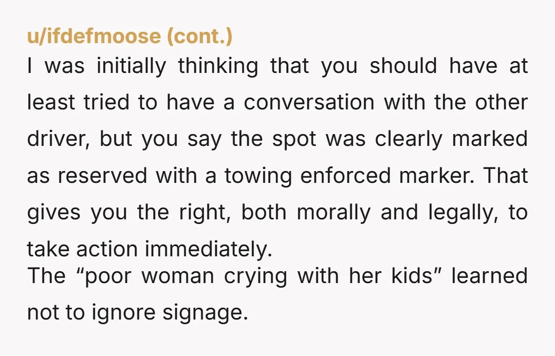 u/kukonimz No, you’re completely not. The crying woman is an AH and your mom is even a bigger one, knowing your condition and still berating you. NTA. don’t let the...