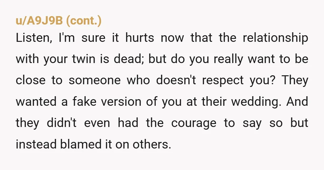 u/lemon_charlie NTA. Your brother keeps finding excuses by saying other people won't accept it, when it's clear he is the one who doesn't but won't admit to it. He may...
