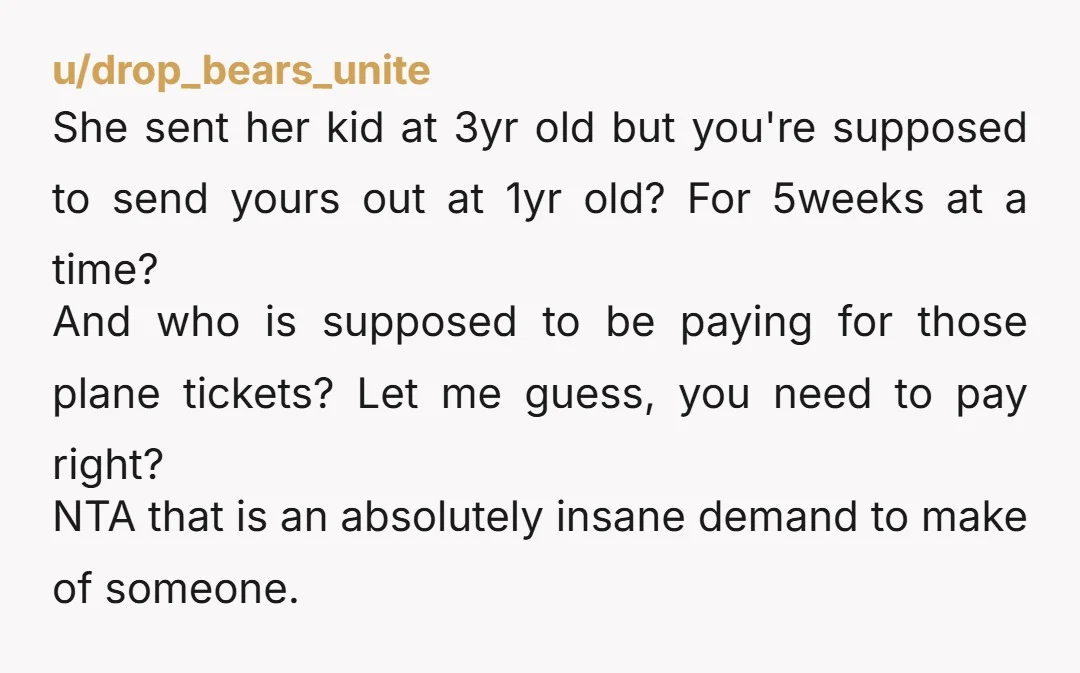 u/rmric0 NTA. THere's a big difference between sending a kid to live with their dad and sending a kid to live with a bunch of people you don't know.