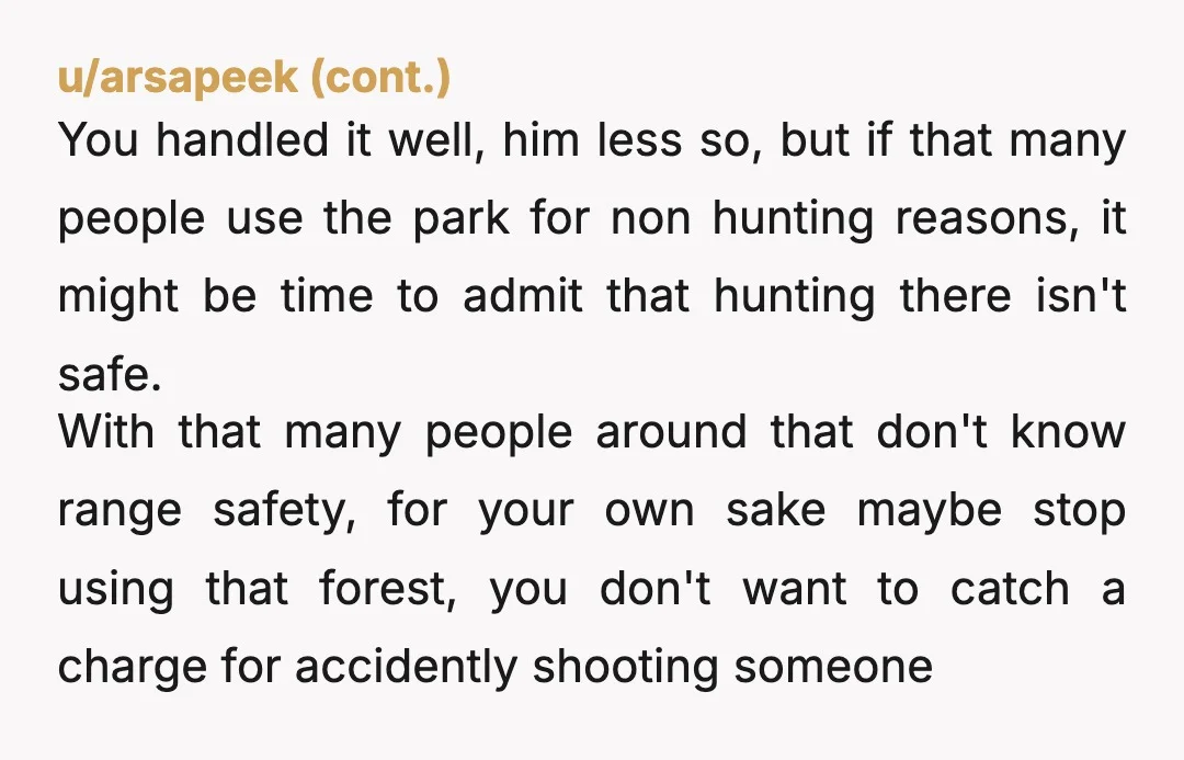 u/Rare_Situation7340 “Worse, this is the place I was told I couldn't ride my bike as a kid because people hunted there, and now I am being told I can't hunt...