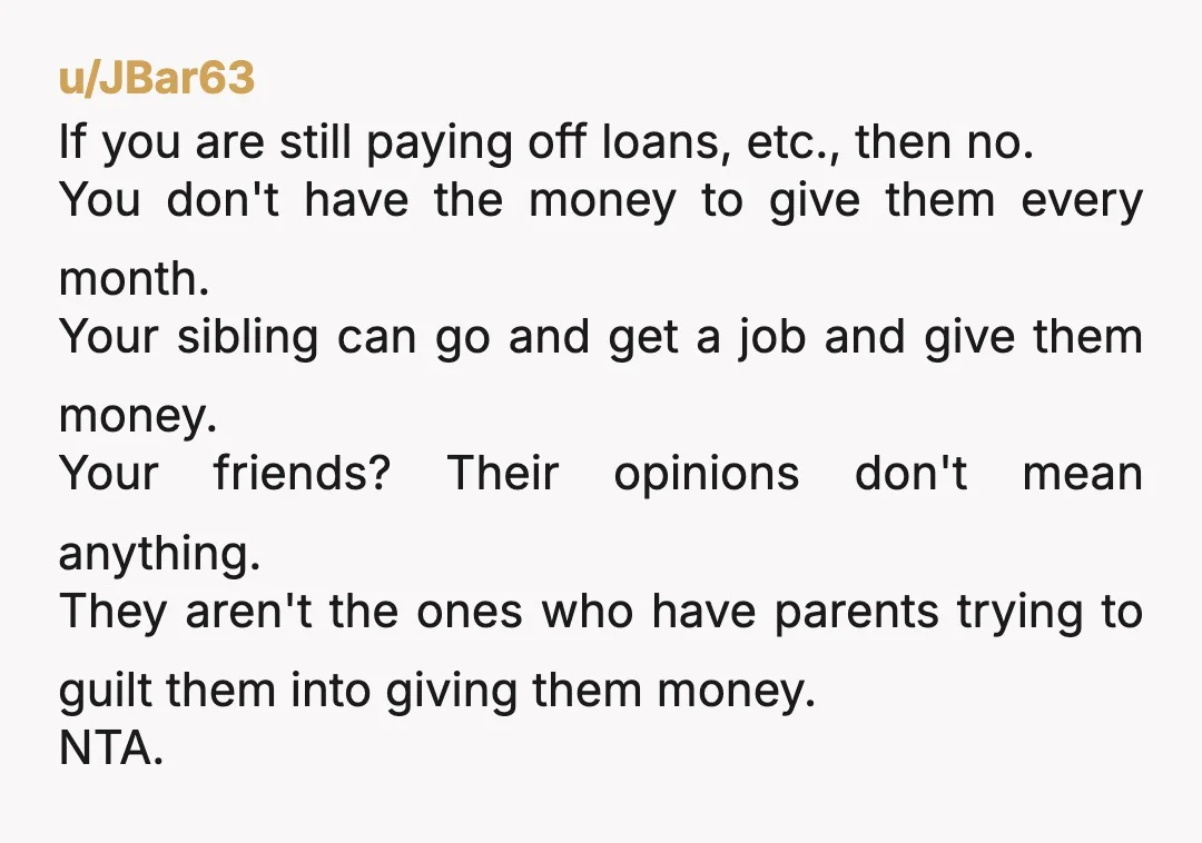 u/LyndaLou67 $500 a month ???? Sounds like a payment for something. All my family have swapped cash whenever we needed it and we had it, never, ever was there an...