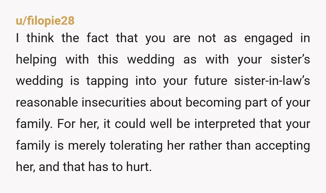 u/dca_user You should post this in the subreddit r/ABCDesis Your SIL will be blamed if her wedding is not appropriate for your family. Tell your brother to hire a wedding...