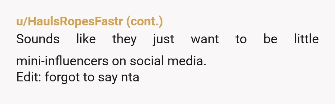 u/Mediocre-Cat-7507
NTA, I would say no ah,  but the constant bashing and now cold shoulders make them AH.  Stand up for yourself and call out their BS.  