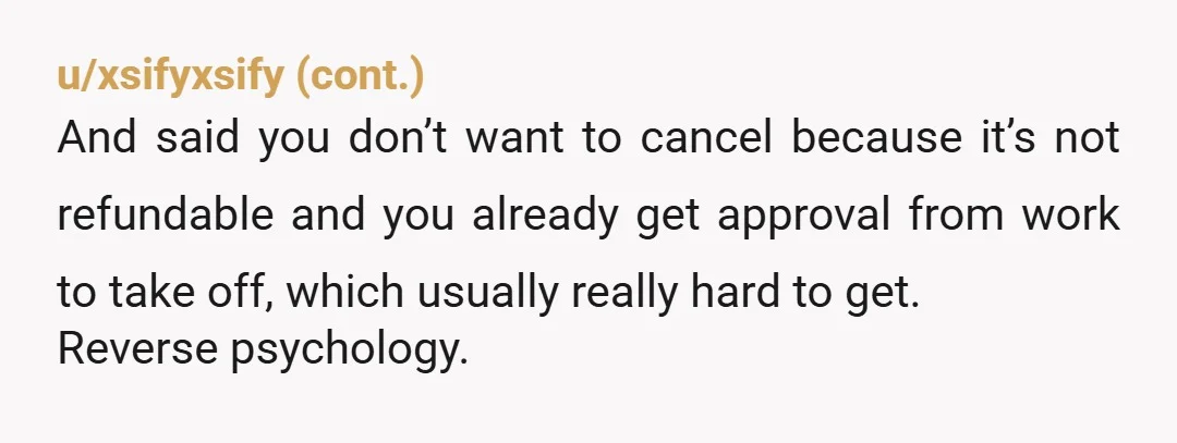 u/BJntheRV Pro Tip: if you can't cancel, reschedule out at least a few months. THEN call back ina month and cancel, and usually you can do so without issue or...