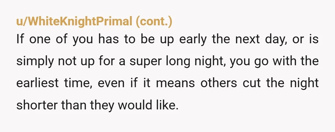 u/aphlright
Absolutely NTA, they are willingly choosing to stay longer and spend more $$ on drinks.
Not supportive friends.