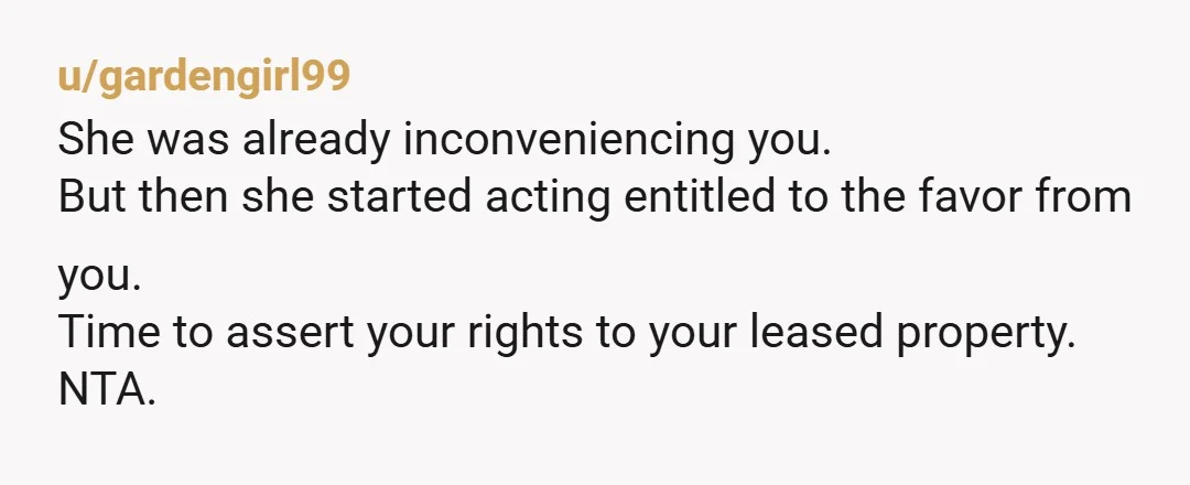 u/Deluxe-T
NTA. Do you truly believe you owe someone convince at the expense of your own?