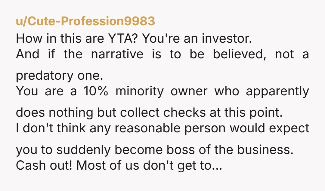 u/bookworm1398 NTA, but I don’t understand why you didn’t have this conversation when you joined two years ago. When a 79 year old brings on a middle aged partner, it’s...
