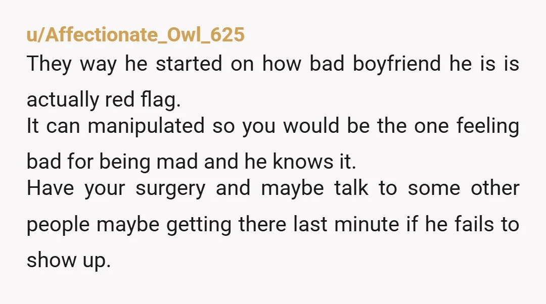 u/queueuewerty Guys are so disappointing around health stuff. My experience is sickness or imperfections repulse them so they do stuff like this. I’m sorry. He’s also saying “I’m such a...