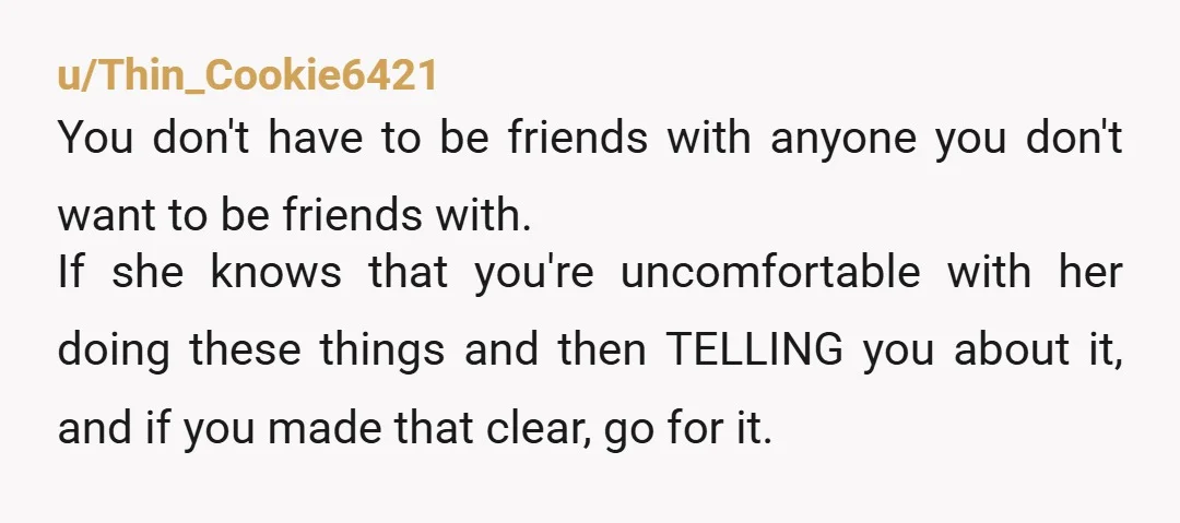 u/greybruce1980
End the friendship.  She has demonstrated that she doesn't care about anyone but herself.