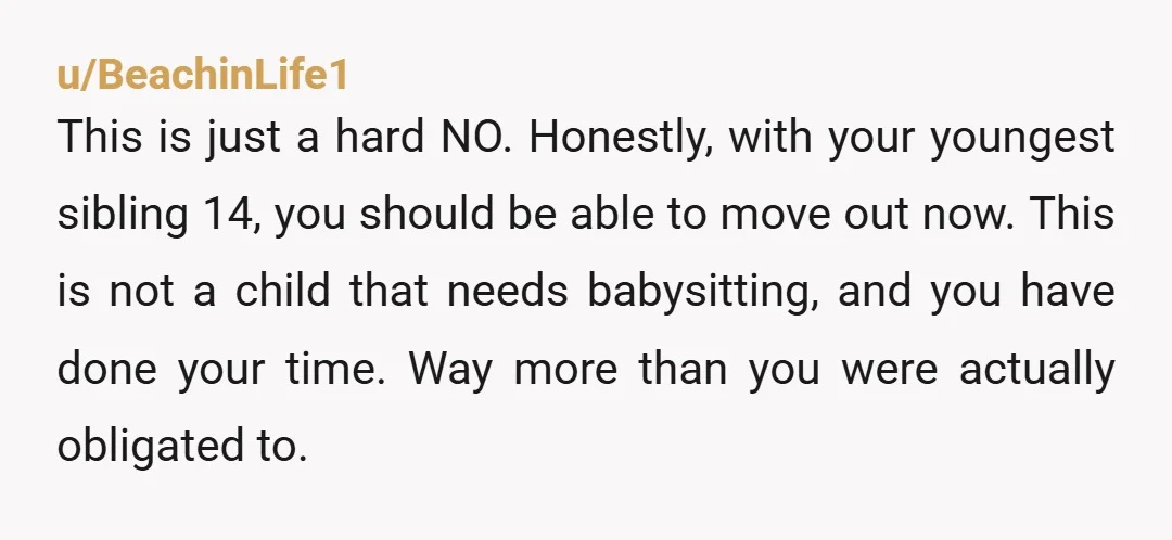 u/Kolermigon
NTA.
Honestly I wouldn't be surprised if she got pregnant on purpose just to force you to stay there forever.