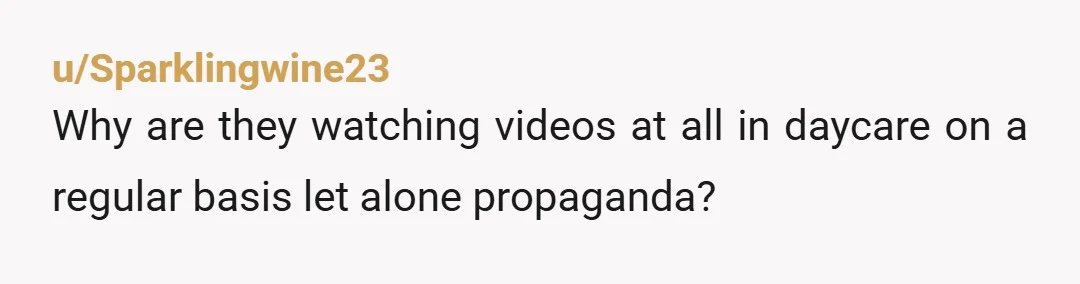 u/Necessary-Lion-5263 NTA. Lying about having kids watch a christian show while knowing its against the rules is straight up indoctrination. She's pushing religion onto them, what if one of them...
