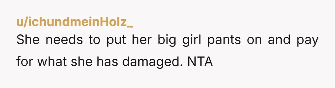 u/your_secretary
She has 40k in savings. She can afford to repair or replace.