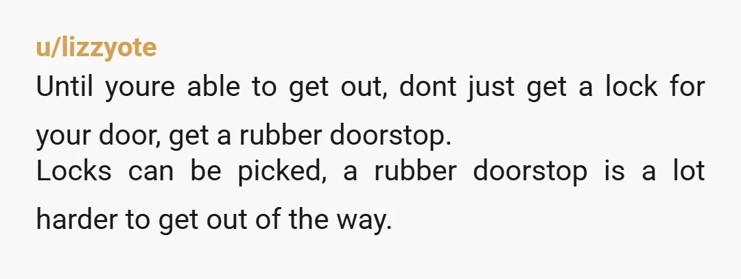 u/lilacillusions Multiple things: just move in with your mom for the time being and take any valuables with you while still paying rent. Change all passwords. And lastly, if you...