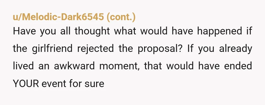 u/nasturshum NTA for taking the mic, that was a good way to handle it, and like his girlfriend said later - she didn’t want her engagement tied to your baby...