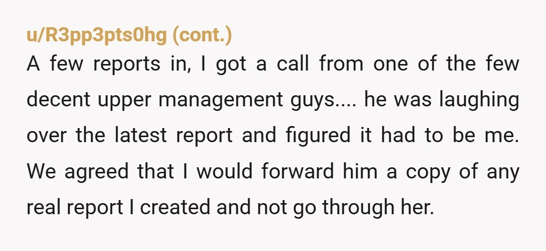u/modge1981 When I was a Junior Officer in the Navy, there was a monthly report that I compiled that my CO had to sign off on, he was one of...