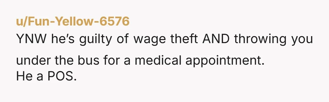 u/MsSamm
YNW you throw someone under the bus you get what you get