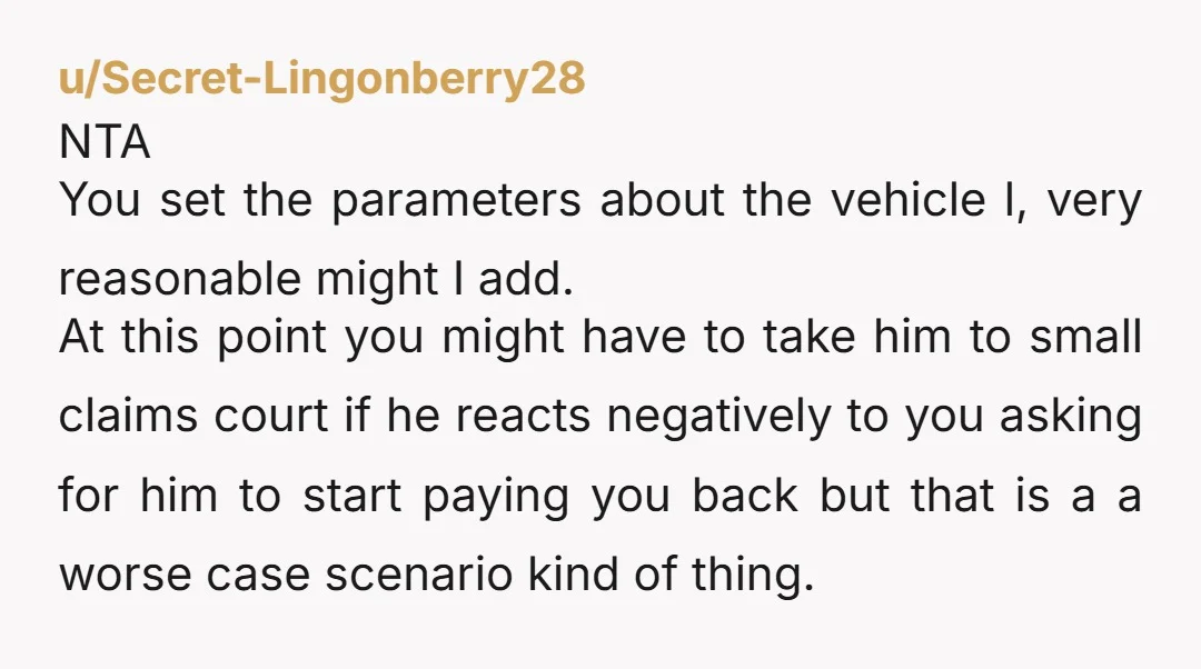 u/Any_Art_1364 NTA, if he genuinely felt bad he would be paying you back without you asking. Does he live with you? If so tell him he has to pay towards...