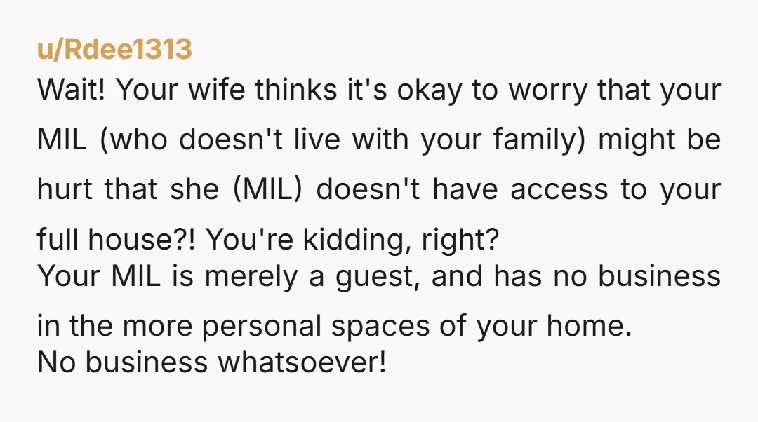 u/FeedingCoxeysArmy NTA. Your office is your place of business. Just like she wouldn’t be allowed to walk behind the counter at banks, or into operating rooms at hospitals, she has...