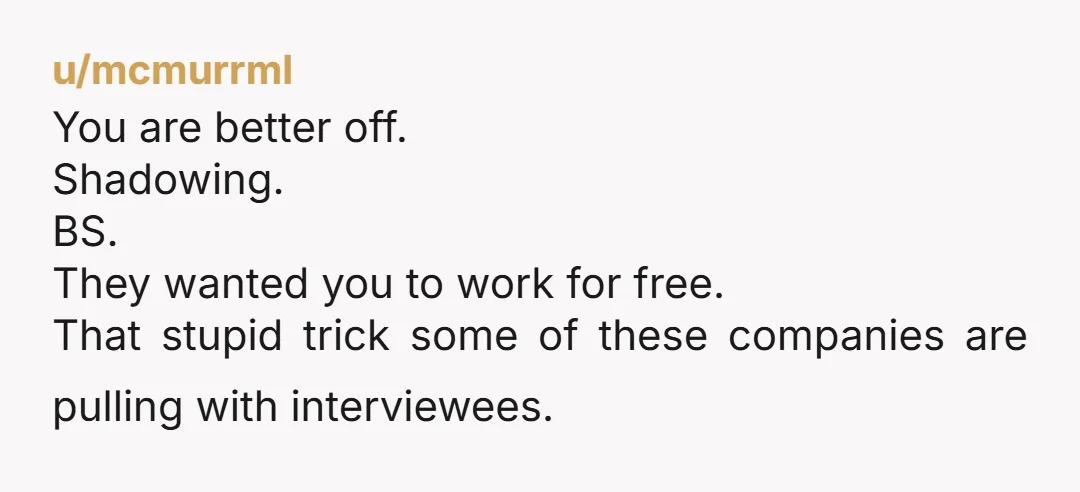 u/ProbablyPuck
You made the right call.
I doubt they would be understanding of one of their own employees quitting without notice.
This type of contradictory behavior implies bad people management.