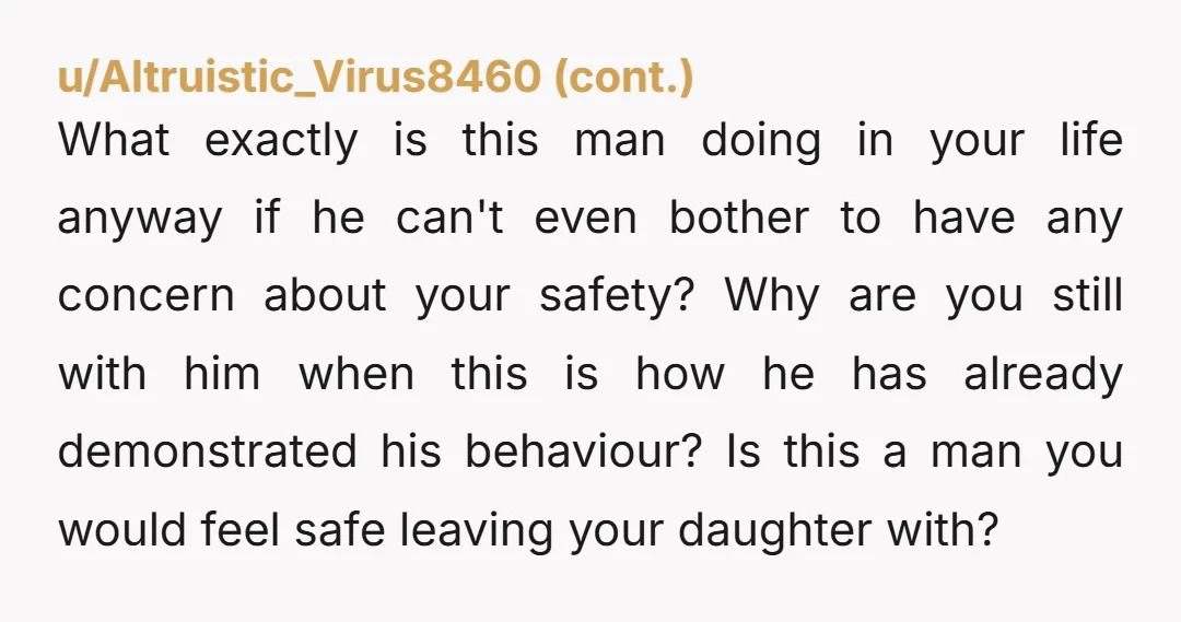 u/BadKarma667 I got to be honest, I would not be shocked to learn that your husband set you up to have this happen. I don't know if it's some weird...