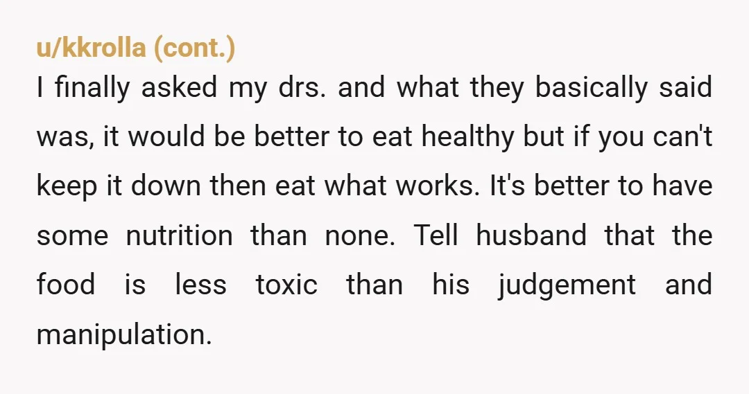 u/Schlippo Oh no, and you're having a kid with this guy. I hope you don't have a daughter, he's gonna manage her diet right into an eating disorder. He can't...