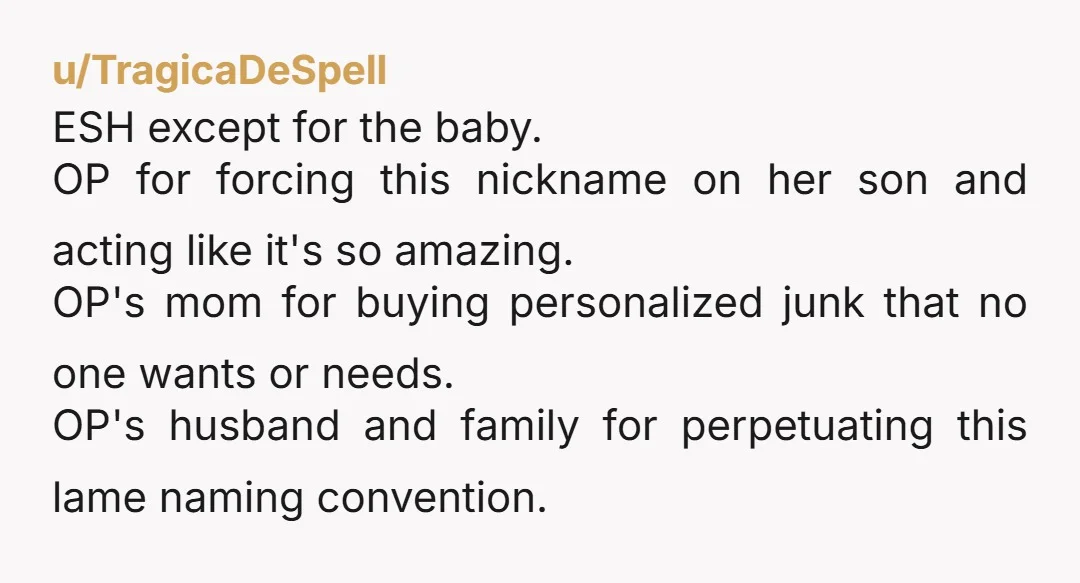 u/Substantial-Hotel493
Why are you so happy and excited to call your son such a mediocre nickname?
