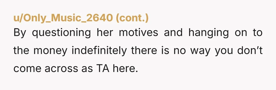 Give her the money that was raised for her and get out of the business of coordinating any additional fundraisers.