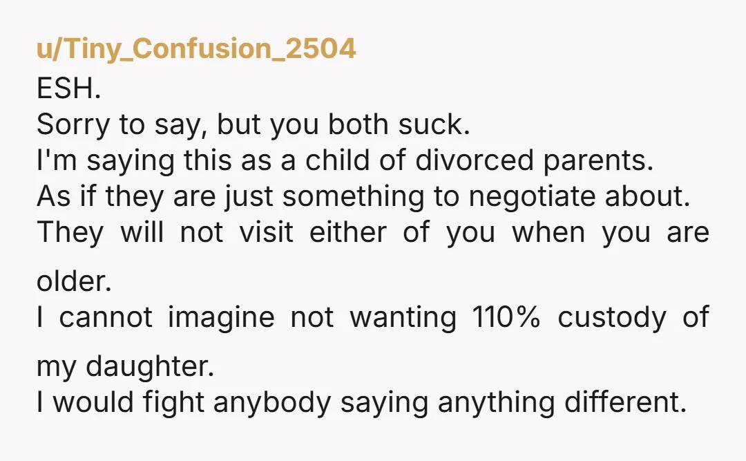 u/Disastrous_Honey_240 Why don’t you think about your kids instead of being petty with your ex? Do your kids want to never see you again? You seem like you’re being vindictive.