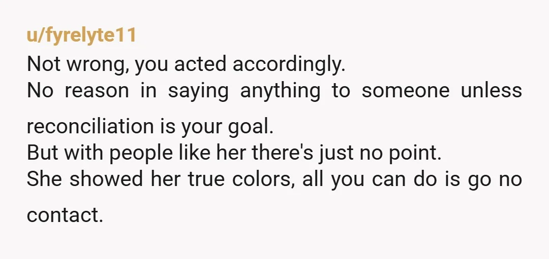 u/Fun-Yellow-6576 You’re not wrong and quit thinking she didn’t mean anything by sharing your personal, private information to your coworkers and boss. Keep her on an information diet going forward....