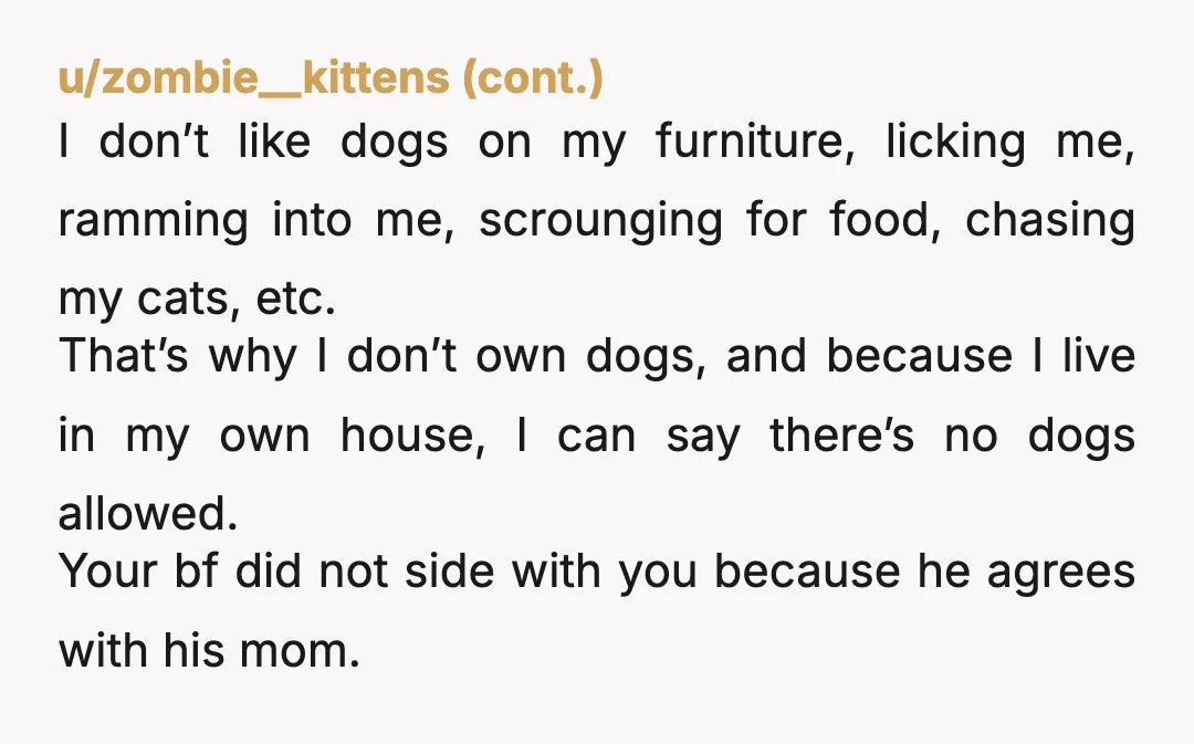 u/Ok_Elk_6424 ESH she's right for wanting Christmas to go smoothly and you're right for not wanting to lock your dogs. That's the consequence of having dogs. Some people don't want...