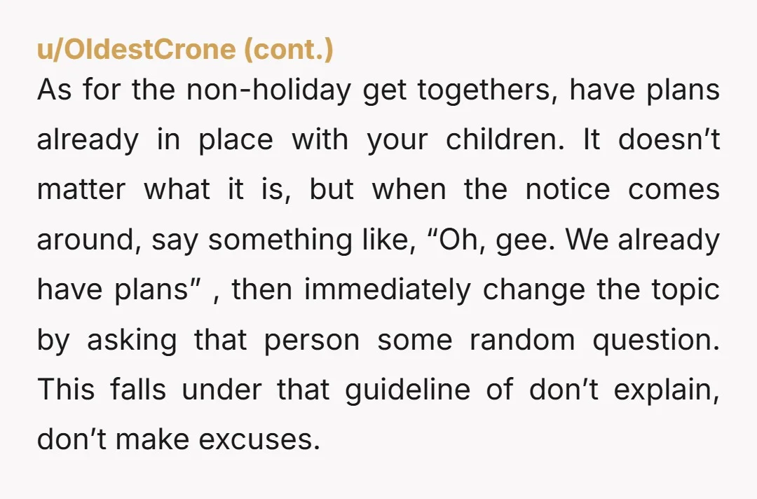 u/silla12 NTA. The fact that your family isn’t willing to put in the same effort as you (i.e. commuting to you) is telling