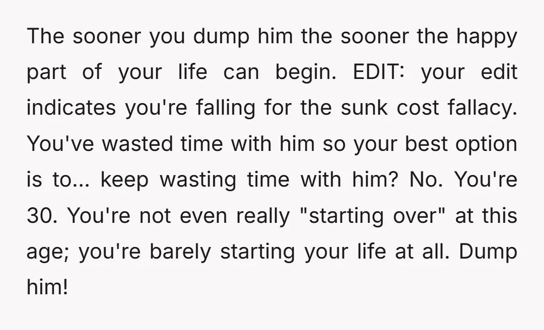 u/-Johnny_5_is_Alive- "he didn't even buy me a ring" and why would you want to marry a gambling addicted bum? And how TF is he broke when he makes 40k and...