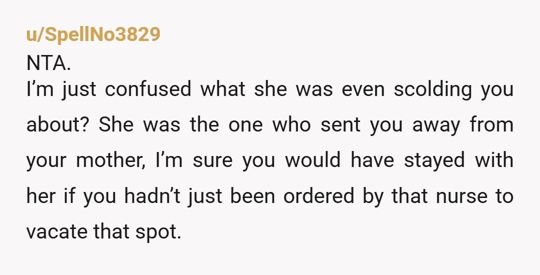Was the dampness a body fluid from a previous patient? It doesn't mean she's justified but I'm confused on what the lecture was even about