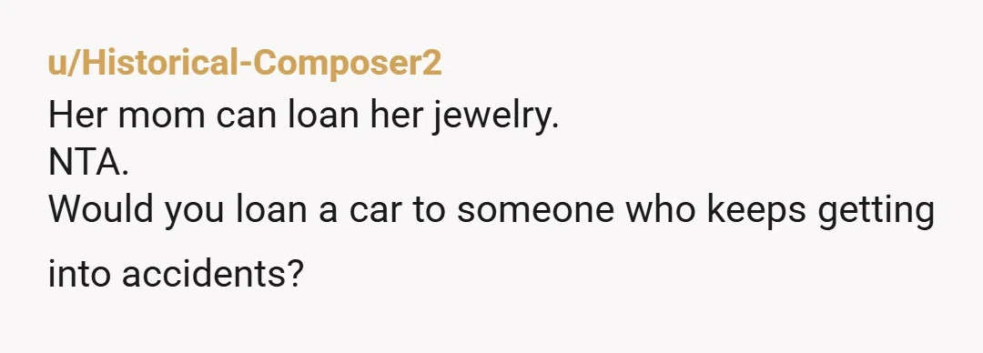 u/Lena-Jane
NTA
Don't be surprised if the ring goes missing suddenly.