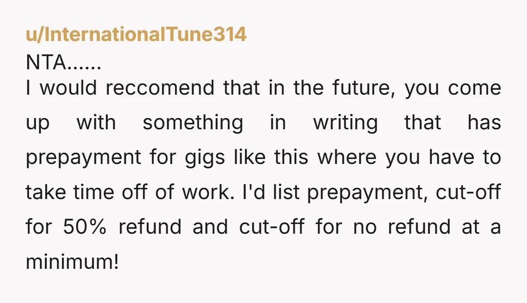 u/RWAdvice
YTA
If you wanted a cancellation fee you should have sorted that out in advance.