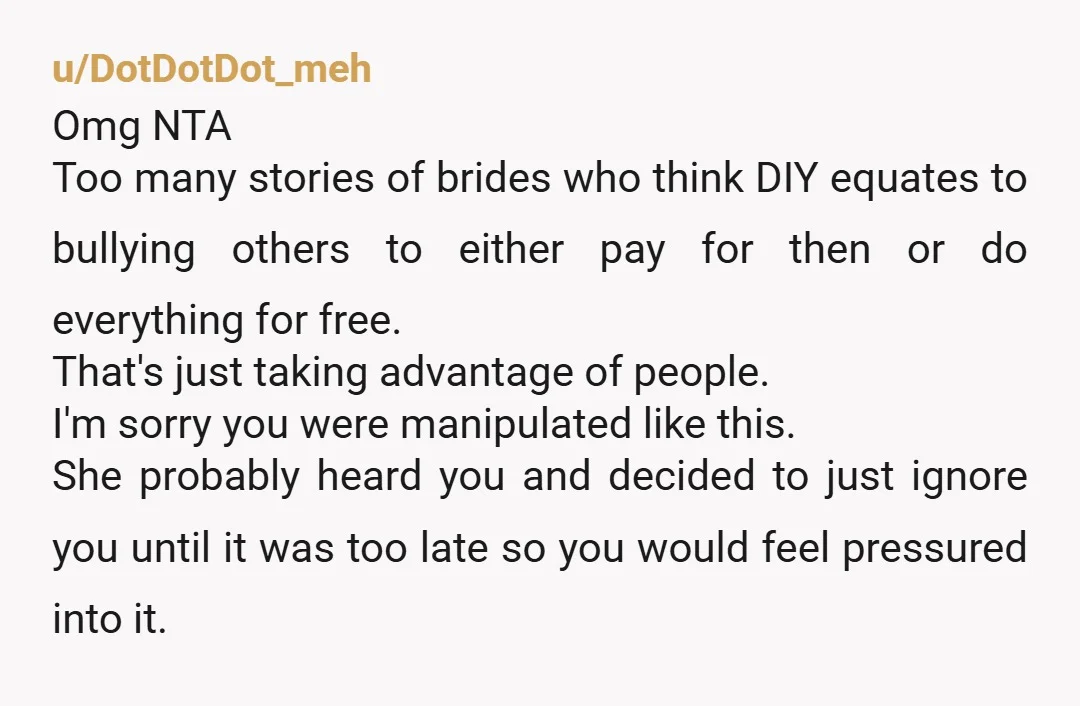 u/moonhrafn
NTA: she expected too much and didn't consider your needs/feelings