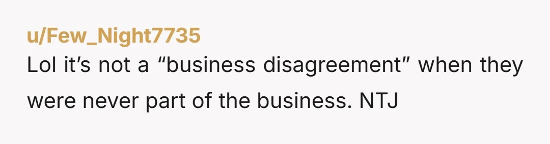 u/bdouble76 You misunderstood I think. Yes, he doesn't want to buy into this, but he also doesn't want to contribute sweat equity also. He was hoping for free income. It...